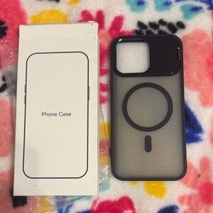 Matte Black Phone Case with MagSafe Compatibility and Stand